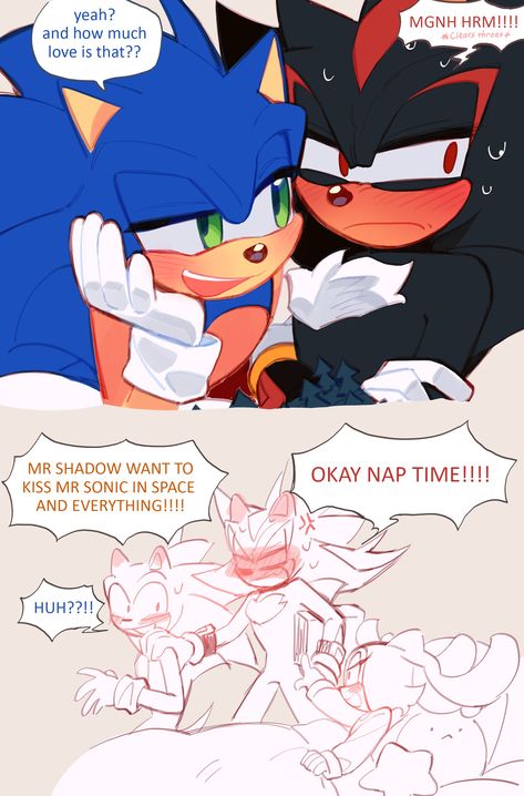 Sonic Ships Art, Sonadow Mpreg Sonic, Sonic Funny Comics, Sonic X Shadow Fanart, Sonic Being Cute, Shadow Quotes, Sonic Comic, Sonic The Hedgehog Memes Funny, Sonic Heroes