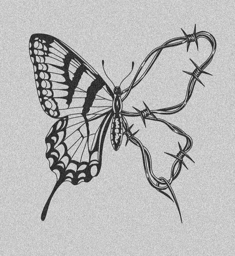 Barbed Wire Tattoos, Unique Butterfly Tattoos, Tattoo Line, Knot Tattoo, More Feminine, Small Pretty Tattoos, Cute Little Tattoos, Feminine Tattoo, Tattoo Style Drawings