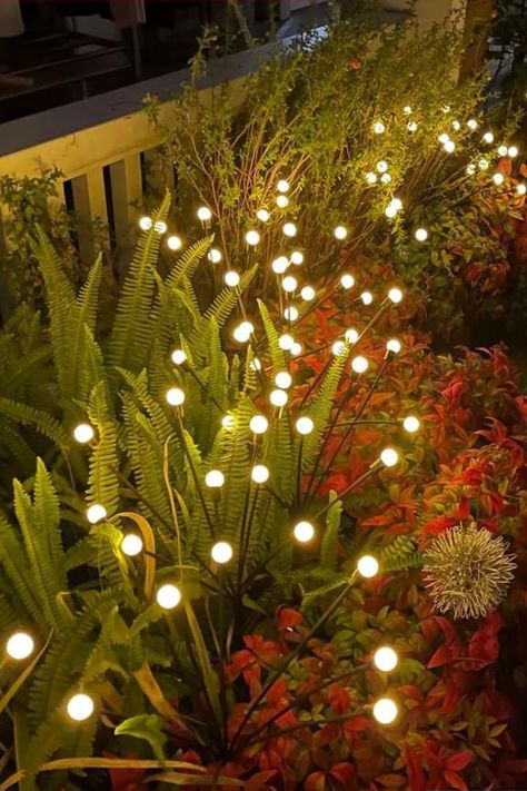 Illuminate your garden or outdoor space with a touch of magic with these outdoor firefly lights. With an IPX5 waterproof rating, these lights are designed to withstand the elements while adding a touch of whimsy to your surroundings. Whether you're hosting a gathering or simply enjoying a quiet evening, these wind-swaying lights create a dreamy atmosphere that will captivate everyone. Pathway Decoration, Christmas Lights Outdoor, Dreamy Atmosphere, Solar Lights Outdoor, Solar Garden Lights, Firefly Lights, Quiet Evening, Garden Lights, Lights Christmas