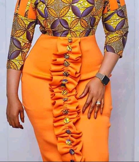 Ankara Designs For Ladies, Fashion Work Outfit, Stylish Naija, Ankara Designs, African Dresses For Kids, Best African Dresses, Short African Dresses, African Fashion Skirts, African Wear Dresses