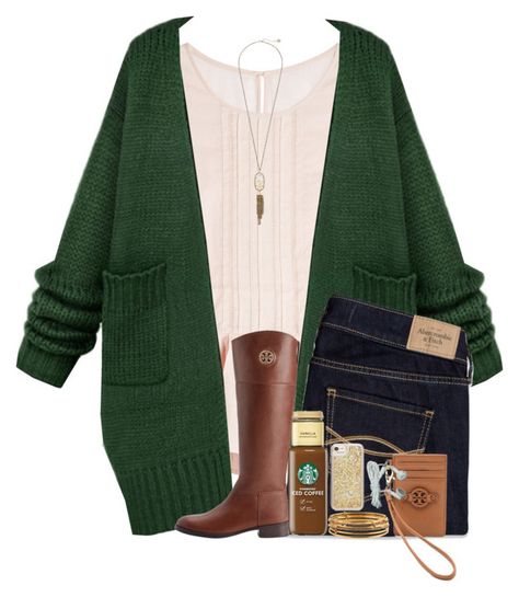 "I love forest green🌲" by lindonhaley ❤ liked on Polyvore featuring Velvet, WithChic, Abercrombie & Fitch, Tory Burch, Kendra Scott, Kate Spade and ban.do Forest Green Cardigan Outfit, Professional Work Fashion, Green Cardigan Outfit, Cute Christmas Outfits, Stylish Winter Outfits, Future Outfit, Cute Fall Outfits, Fall Fashion Trends, Colourful Outfits