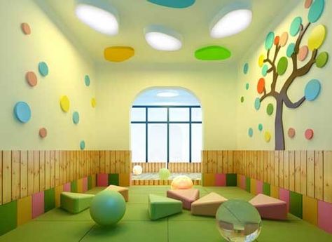 Nursery Kindergarten Interior Design, Preschool Interior Design Classroom, Kindergarten Design Interior, Kindergarten Classroom Interior Design, Kindergarden Interiors, Kindergarten Interior Design Classroom, Preschool Design Interior, School Lobby Design, Nursery School Design