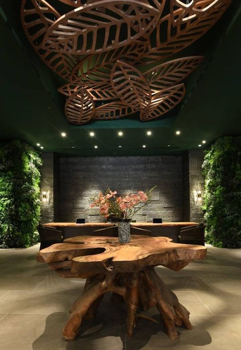 Deco Spa, Rainforest Theme, Aesthetic Interior Design, Spa Interior Design, Desain Pantry, Kursi Bar, Spa Interior, Ras Al Khaimah, Spa Decor