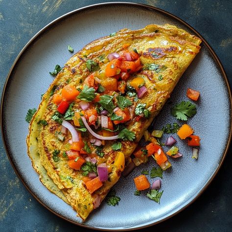 Besan Pancake (Chickpea Flour Pancake) Besan Pancakes, Chickpea Flour Pancakes, Indian Pancakes, Quick Pancakes, Chickpea Pancakes, Carrot Benefits, Curcumin Benefits, Quick Healthy Breakfast, Chickpea Flour