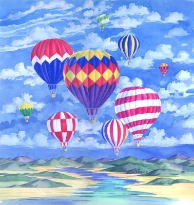 Baloon Art, Donna Dewberry Painting, Balloons Art, Hot Air Balloon Rides, Balloon Wall, Hot Air Balloons, Stunning Wallpapers, Balloon Art, Air Balloons