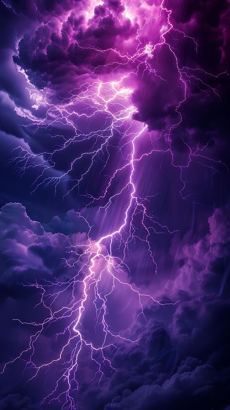 Illuminate your screen with the electrifying sight of a purple lightning bolt against the night sky. Purple Lightning Aesthetic Wallpaper, Purple Electricity, Lightning Purple, Purple Storm, Lightning Sky, Purple Galaxy Wallpaper, Lightning Photography, Birds Photography Nature, Purple Lightning