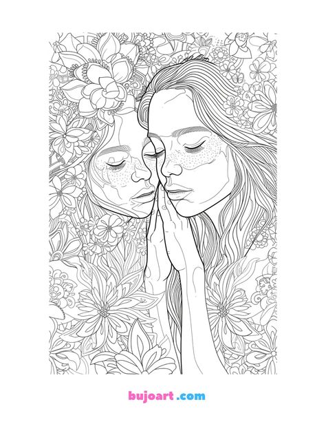 Cute Coloring Pages For Adults, Bujo Art, Coloring Pages For Adults, My Bff, Cute Coloring Pages, All Things Cute, Free Coloring Pages, Colouring Pages, Engagement Activities