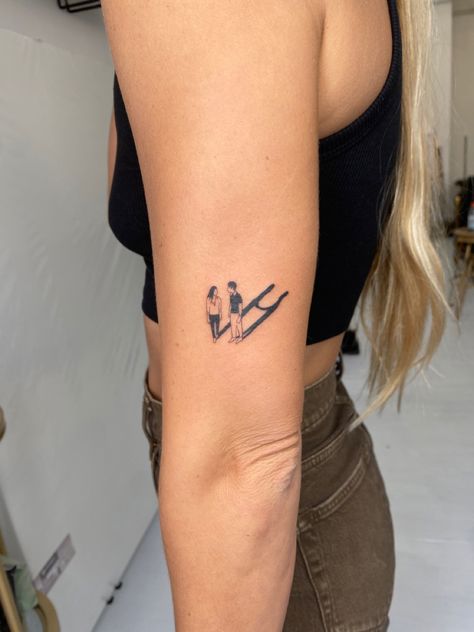 Fine line romantic tattoo. Love at first sight. Single needle Micro Tattoo, Romantic Tattoo, Tattoo Love, Love At First, Fine Line, Get A Tattoo, Love At First Sight, Fish Tattoos, Jesus Fish Tattoo