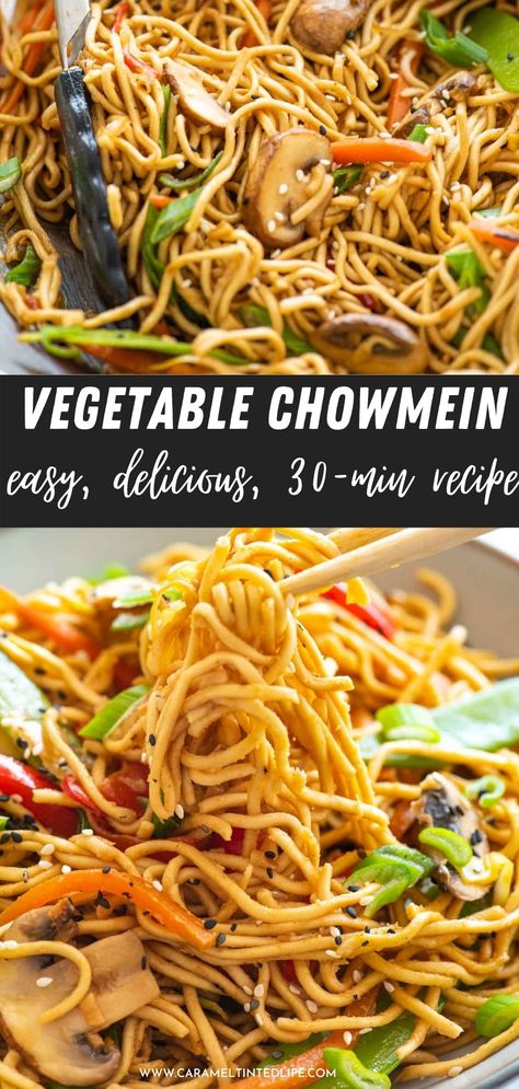 How to make vegetable chow mein that is better than takeout! Healthy vegetable chow mein recipe #fakeout #chowmein Chow Mein Vegetable, Chowmein Recipe Veg, Veggie Chow Mein Recipe, Plain Chow Mein Recipe, Veg Chow Mein Recipe, Vegetarian Chow Mein Recipe, Vegetable Chow Mein Recipe, Mei Fun Recipe, Stir Fry Ramen Noodles