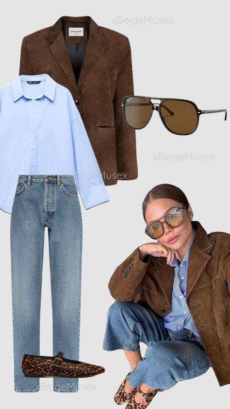 Click on the image to access the products! Xx.
.
.
.
.
#suede #blazer #jacket #outfit #brown #beige #crescent #shoulderbag #businessoutfits #to #style #corporatestyle #womanbusinessoutfits #fashion #officestyle #ootd #fashionista #chic #corporatefashion #careerfashion #fall #outfit #2024fallfashion #fallnails #basic Brown Suede Jacket Outfit, Jeans Blazer Outfit, Suede Jacket Outfit, Suede Outfit, Colour Combinations Fashion, Corporate Fashion, Suede Blazer, Career Fashion, Brown Suede Jacket