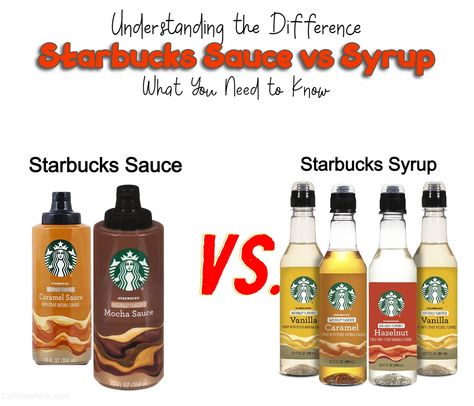 Starbucks Sauce vs Syrup: Understanding the Difference Starbucks Syrups Flavors, Starbucks Syrup Flavors, Starbucks Syrups, Coffee Sauce, Starbucks Flavors, Cinnamon Dolce Syrup, Peppermint Syrup, White Chocolate Sauce, Starbucks Caramel