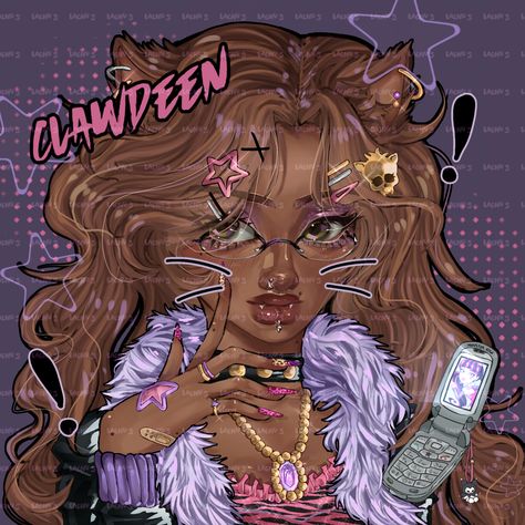 #art #monsterhigh #clawdeenwolf Clawdeen Wolf Drawing, Clawdeen Drawing, Clawdeen Pfp, Clawdeen Wolf Aesthetic Icon, Clawdeen Wolf Pfp, Monster High Clawdeen Fanart, Clawdeen Fanart, Clawdeen Wolf Makeup, Clawdeen Icon