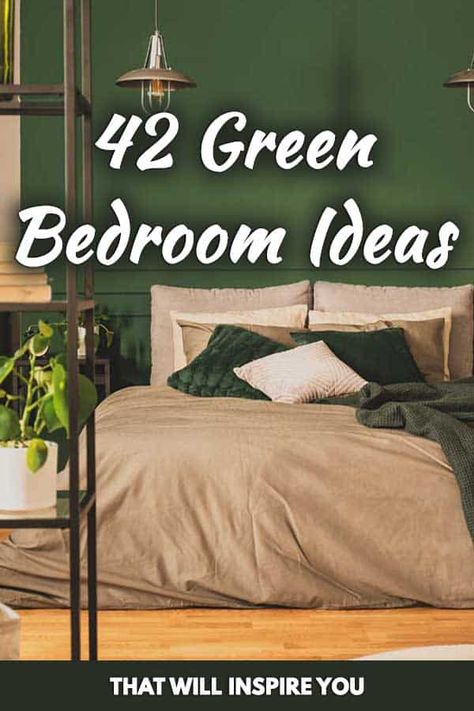 Green Bedroom Paint, Green Room Ideas Bedroom, Light Green Bedrooms, Green Bedroom Walls, Green Bedroom Ideas, Simple Bed Designs, Green Bedroom Decor, Best Color Schemes, Earthy Bedroom