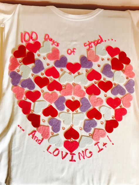 100 Days of School, is so exciting especially when you are a kinder teacher because we are able to incorporate it into our lesson and i... 100 Days Of School Project Kindergartens, 100 Day Shirt Ideas, 100 Days Of Love, 100days Of School Shirt, 100 Días De Clases, 100th Day Of School Crafts, 100 Day Of School Project, 100 Days Of School Shirt, 100 Day Celebration