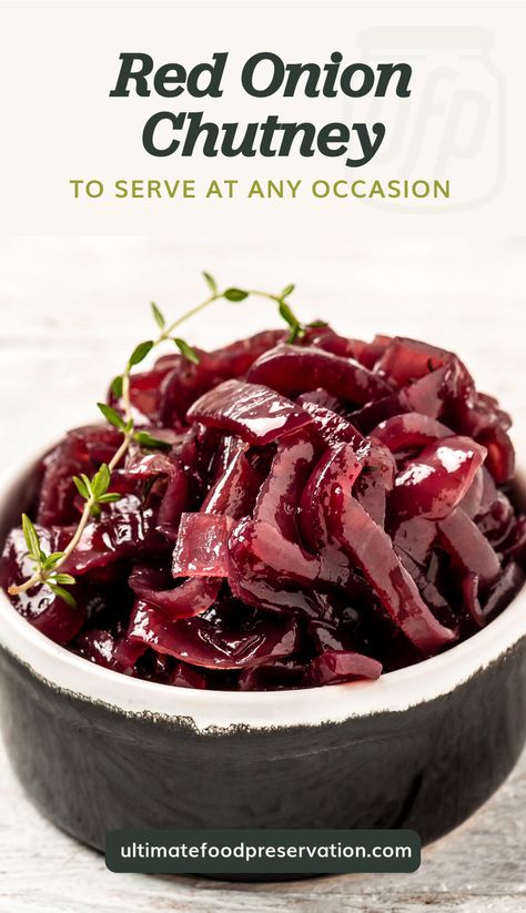 Onion Chutney Recipe, Red Onion Chutney, Onion Chutney, Batch Recipes, Pressure Canning Recipes, Canning Vegetables, Red Onion Relish, Relish Recipes, Gluten Free Recipes Bread