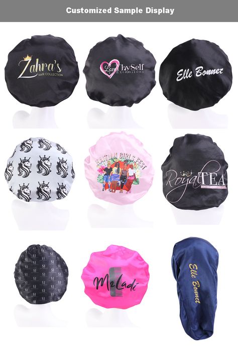 Bonnet Business, Bonnet Designs, Custom Bonnets, Satin Hair Bonnet, Hats Design, Silk Hair Bonnets, Hair Bonnets, Diy Hair Scrunchies, Lip Gloss Homemade