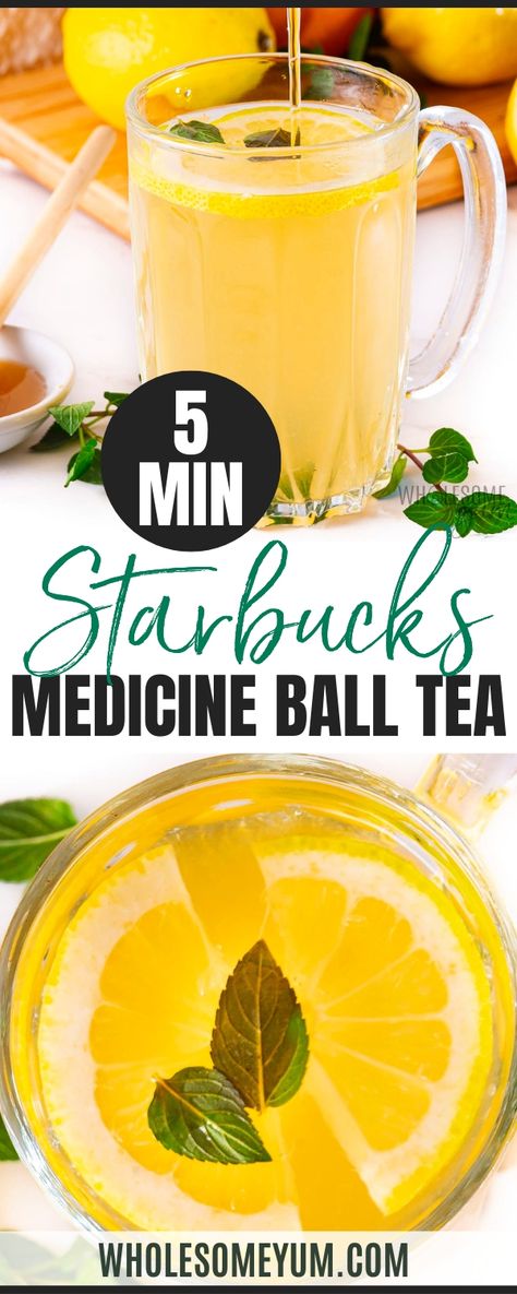 Starbucks Medicine Ball Tea, Honey Flavors, Starbucks Medicine Ball Recipe, Medicine Ball Tea, Starbucks Medicine Ball, Homemade Frappuccino, Alzheimers Activities, Strawberry Acai, Copycat Starbucks