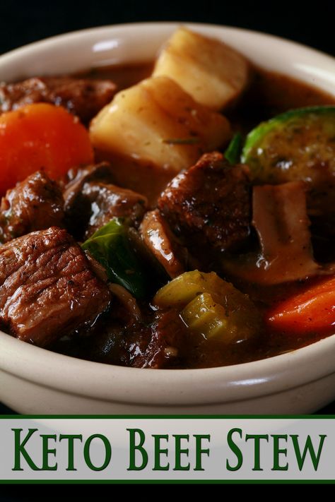 A bowl of keto beef stew. Recipes With Beef Bone Broth, Low Calorie Beef Stew, Bone Broth Soup Recipes, Low Carb Beef Stew, Beef Soup Bones, Keto Beef Stew, Beef Stew Meat Recipes, Bone Broth Soup, Crockpot Recipes Beef Stew