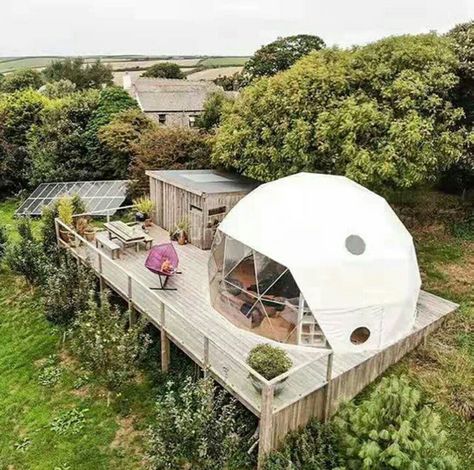 Geodesic Dome Kit, Geodesic Dome Homes, Glamping Resorts, Bubble Tent, Dome Home, Glamping Site, Devon Uk, Dome House, North Devon