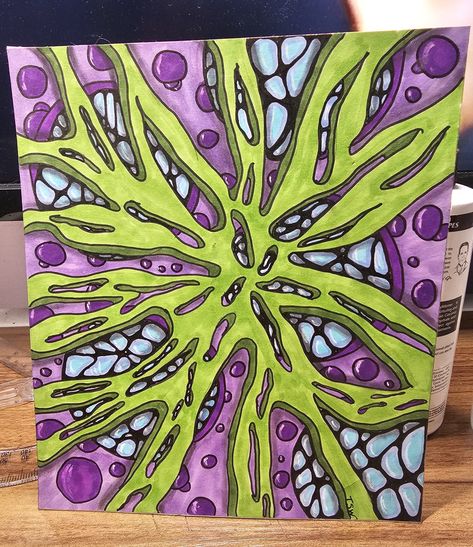 Abstract With Markers, Abstract Marker Art, Alcoholic Markers, Zentangle Abstract, Marker Doodles, Art Markers Drawing, Zentangle Artwork, Copic Art, Zen Doodle Art