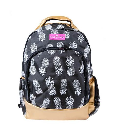 Simply Southern Backpacks, Pineapple Room, Preppy School Bag, Pineapple Backpack, Preppy Backpack, Preppy Bags, Simply Southern Shirts, White Pineapple, Preppy Southern