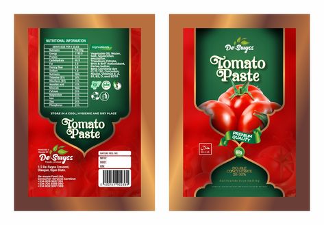 De-swyss Tomato Paste Tomato Paste Label Design, Tomato Paste Packaging, Ketchup Packaging Design, Product Package Design, Spice Packaging, Spices Packaging, Packaging Template Design, Jar Packaging, Hanuman Photos