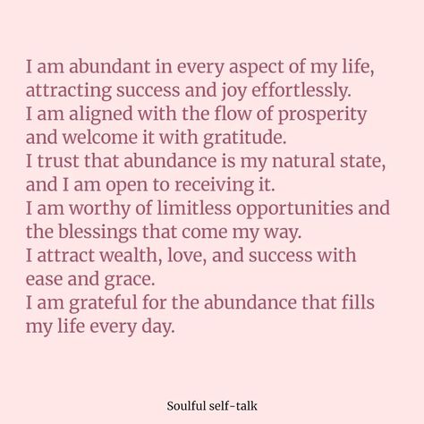 Embrace your abundant energy and let prosperity flow into every area of your life! ✨🌸 Repeat these affirmations and watch your world transform. _________________________________________________________________________ #IAmAbundant #ManifestAbundance #PositiveAffirmations #LawOfAttraction #GratitudeMindset #AbundanceMindset #Manifestation #SelfLove #PersonalGrowth #MindsetShift #BelieveInYourself #Prosperity #SpiritualJourney #AbundantLife #SelfCare #HighVibes #EmpowerYourself #MindfulLivin... Abundance Mantra, Affirmations For Abundance, Abundant Energy, Abundance Mindset, Abundance Affirmations, I Am Worthy, Attract Wealth, Abundant Life, 2024 Vision