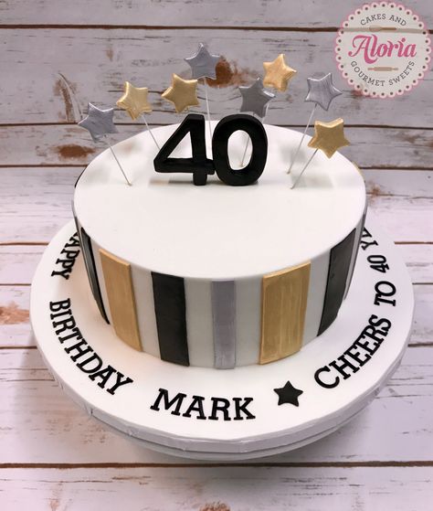 Fondant cake, birthday cake, man birthday, 40th birthday cake Funny 50th Birthday Cakes, 40th Birthday Cakes For Men, Cake Design For Men, Gourmet Sweets, 40th Birthday Cake, Fondant Cakes Birthday, 40th Cake, Birthday Cake For Him, Cupcake Birthday Cake