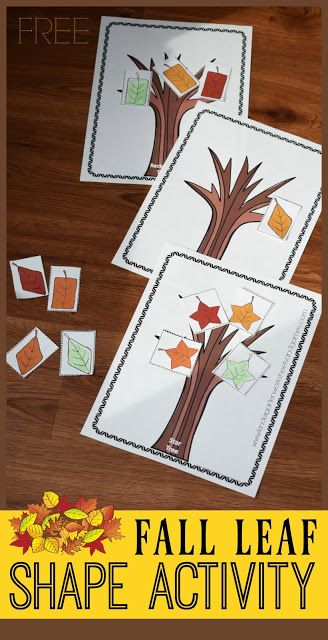 Shape Activity For Preschool, Fall Leaves Activities, Shape Sorting Activities, Fall Math Activities, Shape Activities Preschool, Activity For Preschool, Shape Sort, Fall Preschool Activities, Fun Fall Crafts