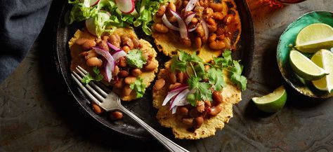 Vegan Bean Gorditas via @forksoverknives Forks Over Knives Recipes Dessert, Forks Over Knives Recipes Plant Based, Fork Over Knives Recipes, Tailgate Picnic, Fork Over Knives, Starch Solution Recipes, Forks Over Knives Recipes, Nutritarian Diet, Dinner Kids