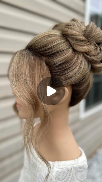 Diy Side Updos For Long Hair, Hair Do Long Hair Wedding, Diy Bun Updo, High Curly Updo Wedding, Updo Hairstyles For Halter Dress, Easy Updo High, How To Style The Front Of An Updo, High Pony Updo Tutorial, Simple Diy Updos For Long Hair