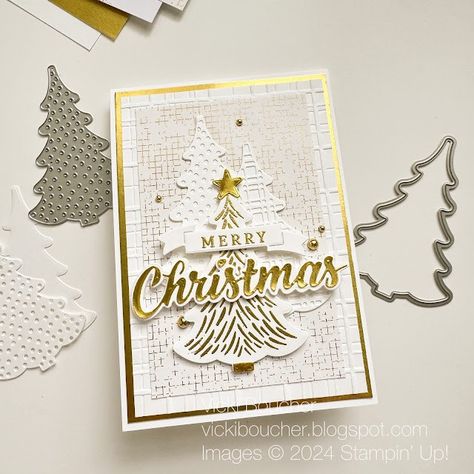 Vicki Boucher Stampin' Up! Demonstrator Australia: Stamping Sunday Blog Hop - Unfold Funfolds Stampin Up Christmas Gleaming Card Ideas, Peaceful Season Stampin Up Cards, Stampin Up Decorative Trees Cards, Stampin Up Christmas Classics, Decorative Trees Stampin Up Cards, Stampin Up Festive Words, Su Decorative Trees, Season Of Green And Gold Stampin Up Cards, Stampin Up Decorative Trees