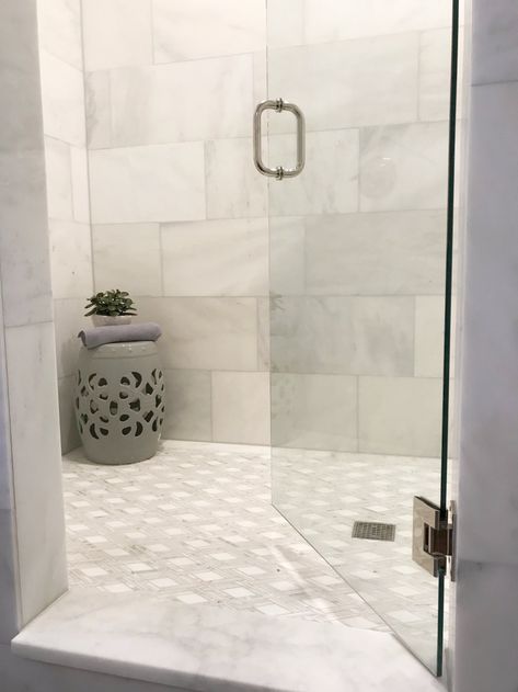 Master Shower Tile, Master Bath Tile, Tiled Bathroom, Master Bath Shower, Shower Box, Master Shower, Bathroom Redesign, Master Bath Remodel, Shower Niche