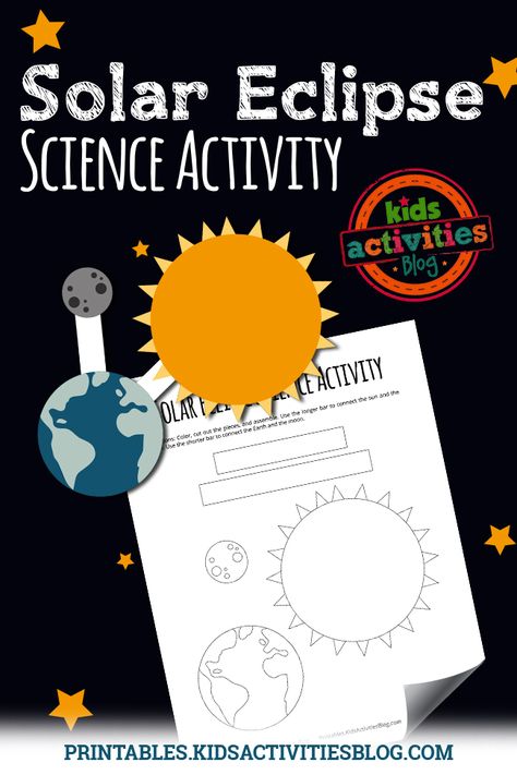 Solar Eclipse Science Activity for Kids Eclipse Activities For Kids, Solar Eclipse Kids, Monologues For Kids, Eclipse Activities, Stem Activity For Kids, Solar Eclipse Activity, Moon Activities, Fun Stem Activities, Stem Experiments