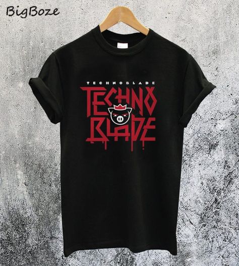 Technoblade T-Shirt Shirt Collection, One By One, Direct To Garment Printer, Cool Shirts, Shirt Style, Print T Shirt, Mens Graphic Tshirt, Mens Tshirts, Mens Tops