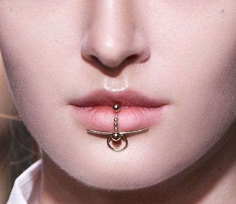 Lea Peckre Mouth Piercings, Lip Piercing Jewelry, Lip Jewelry, Face Jewellery, Lip Piercing, Fantasy Jewelry, Jewelry Inspo, Dream Jewelry, Schmuck Design