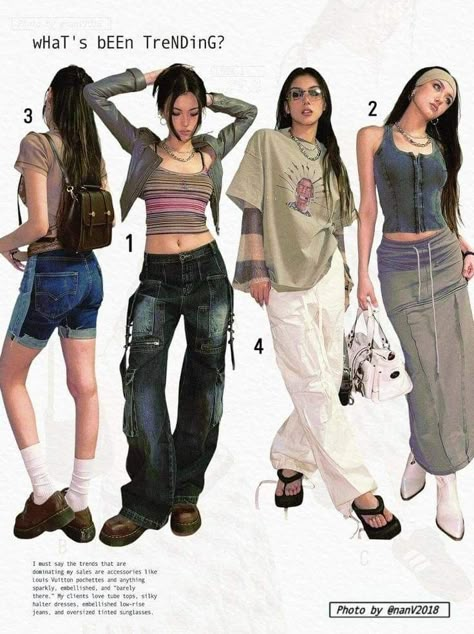 Low Rise Jeans Outfit Asian, Asian 90s Fashion, 90s Asian Fashion, 2000 Fashion Trends, 90s Fashion Trends, Streetwear Lifestyle, Design Makeup, 2000s Outfits, 2000s Fashion Outfits