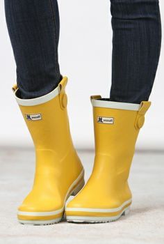 Yellow Wellies, Yellow Rain Boots, Wellies Boots, Seasalt Cornwall, Wellington Boots, Yellow Shoes, Rubber Boots, Mellow Yellow, Rain And Snow Boots