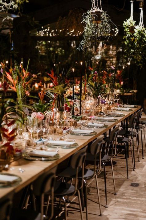 Jungle Wedding Theme, Greenhouse Restaurant, Tropical Wedding Venue, Tropical Wedding Reception, Tropical Wedding Dresses, Jungle Wedding, Whimsical Romantic, Lush Wedding, Wedding Floral Design