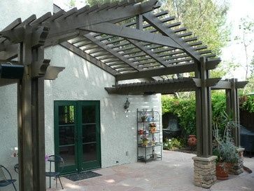 For the Home on Pinterest | Pergolas, Easels and Beams Mediterranean Patio, Small Pergola, Cheap Pergola, Building A Pergola, Metal Pergola, Pergola Attached To House, Pergola Design, Pergola Canopy, Wooden Pergola