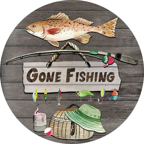 Rustic fishing decor