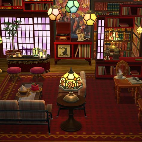 Covered Counter Animal Crossing, Bookstore Animal Crossing, Animal Crossing Furniture, Animal Crossing Pocket Camp Campsite, Animal Crossing Pc, Ac Ideas, Cozy Bar, 70s House, Animal Crossing 3ds