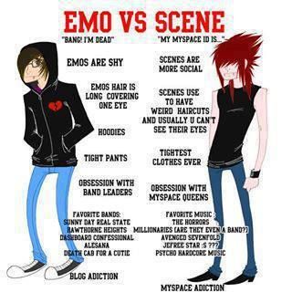 I try to explain this to my parents that emo and scene are completely different but they so don't get it: Emo Vs Prep, Emo X Scene, Emo Vs Scene, Hair Covering Eyes, Emo Characters, Emo And Scene, Real Emo, Stil Rock, Weird Haircuts