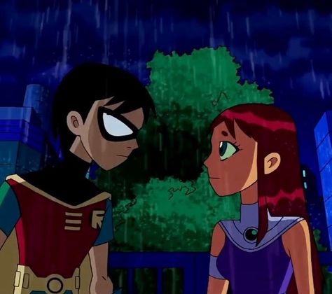 Robin And Starfire, Old Teen Titans, Robin Starfire, Teen Titans Robin, Starfire And Raven, Nightwing And Starfire, Original Teen Titans, Japanese Animated Movies, Teen Titan