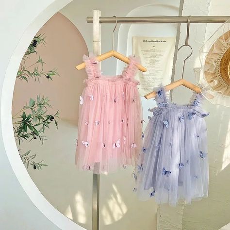 #butterfly #butterflydress Summer Dress For Kids, Tiered Tulle Wedding Dress, Tulle Outfit, Halloween Party Dress, Bow Wedding Dress, Toddler Girl Summer, Girl Sleeves