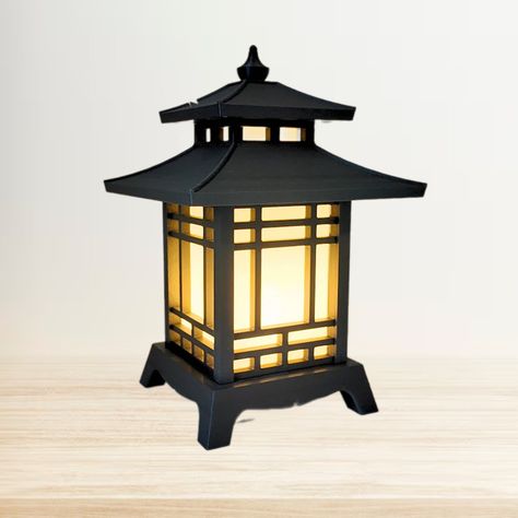 ### 3D Printed Japanese Pagoda Lantern Desk Lamp Envelop your workspace in a serene ambiance with our meticulously crafted 3D Printed Japanese Pagoda Lantern Desk Lamp. Inspired by the elegance of traditional Japanese pagodas, this exquisitely designed lamp seamlessly blends cultural heritage with modern functionality, providing both illumination and an artistic essence to your desk or table. #### Features: - **Included Components - 3D Printed Japanese Pagoda Lantern - E12 Base - E12 LED Light Bulb Included (3000K Soft Warm White) - US Cord with Rotary On/Off Switch - **Dimensions - Width: 5.00 inches - Height: 7.50 inches - **Available Colors -Crimson Red -Midnight Navy -Olive Green -Jet Black -Ivory White - Ash Gray - **Product Material - 3D Printed in PLA (Polylactic Acid) Plastic, whic Japanese Lamps Traditional, Lantern Japanese, Pagoda Lantern, Japanese Lamp, Lamp Inspired, Japanese Lamps, Pagoda Lanterns, Japanese Pagoda, Japanese Home