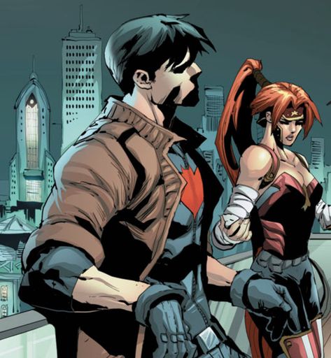 Jason And Artemis Comic, Dc Comics Background, Jason Todd X Artemis, Jason Todd And Artemis, Jason And Artemis, Dc Amazons, Comic Facts, Barbara Gordon, Doom Patrol