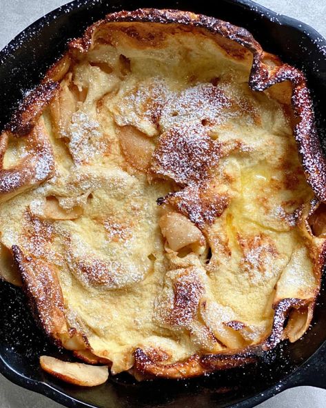 German Apple Pancake Recipe | The Kitchn German Apple Pancake Recipe, Easy Weekend Breakfast, Oven Pancake, German Apple Pancake, Apple Pancake Recipe, Oven Pancakes, German Pancakes, Rhubarb Desserts, Dutch Baby Pancake