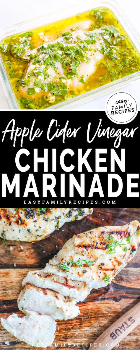 Apple Cider Vinegar Marinade, Vinegar Chicken Marinade, Marinade For Grilled Chicken, Best Marinade, Best Apple Cider Vinegar, Apple Cider Vinegar Chicken, Easy Chicken Marinade, Vinegar Chicken, Grilled Chicken Recipe