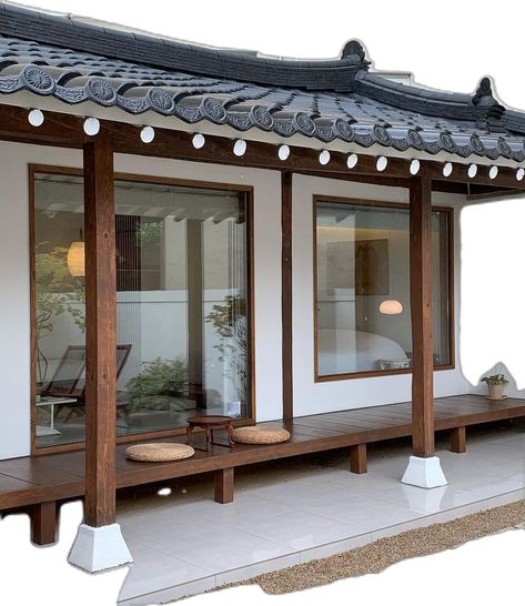 Asian House Aesthetic, Korean House Aesthetic, Japanese Exterior, Hanok House, Japan House Design, Korean Traditional House, Traditional Korean House, Korean Architecture, Japanese House Design